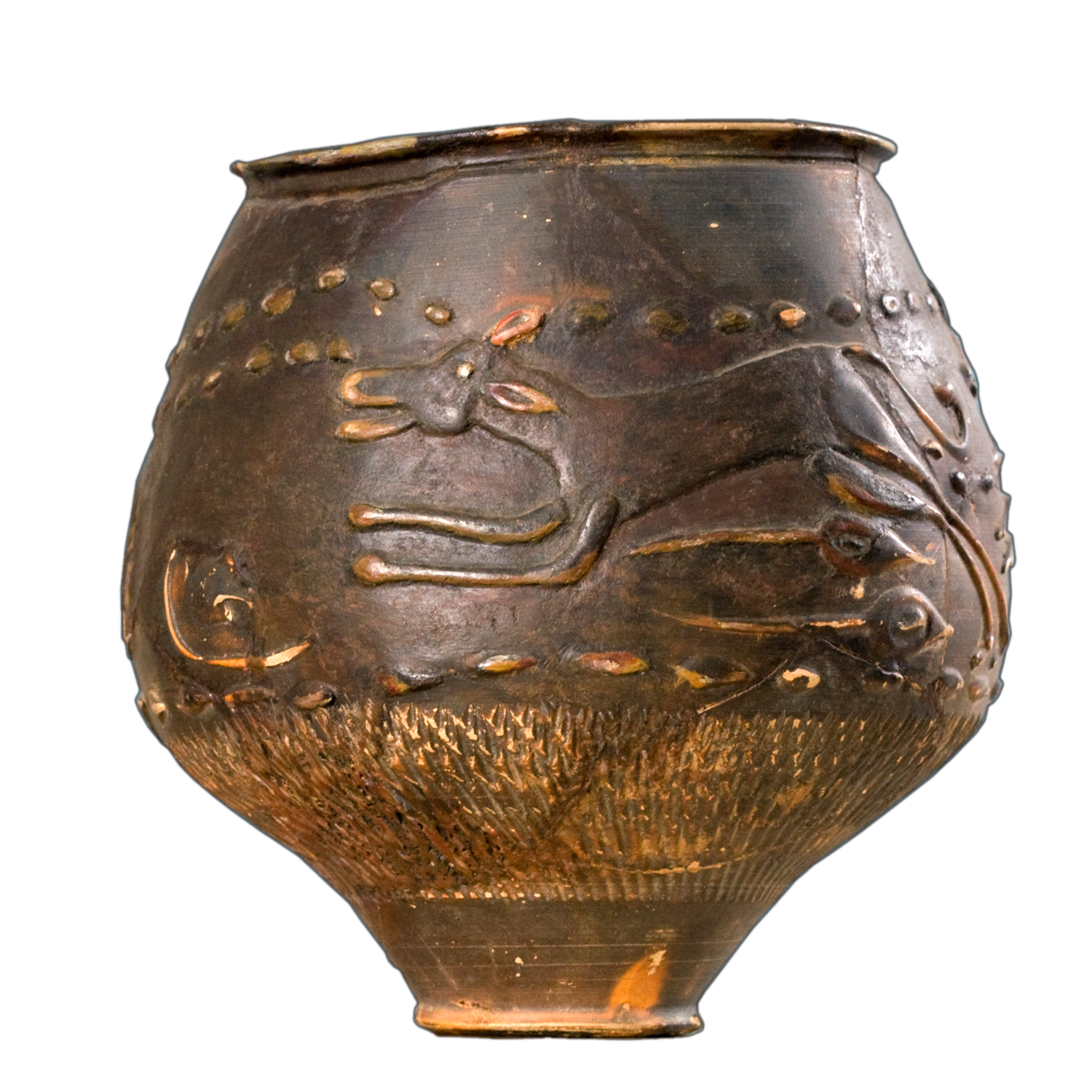 hunting dog chasing a deer